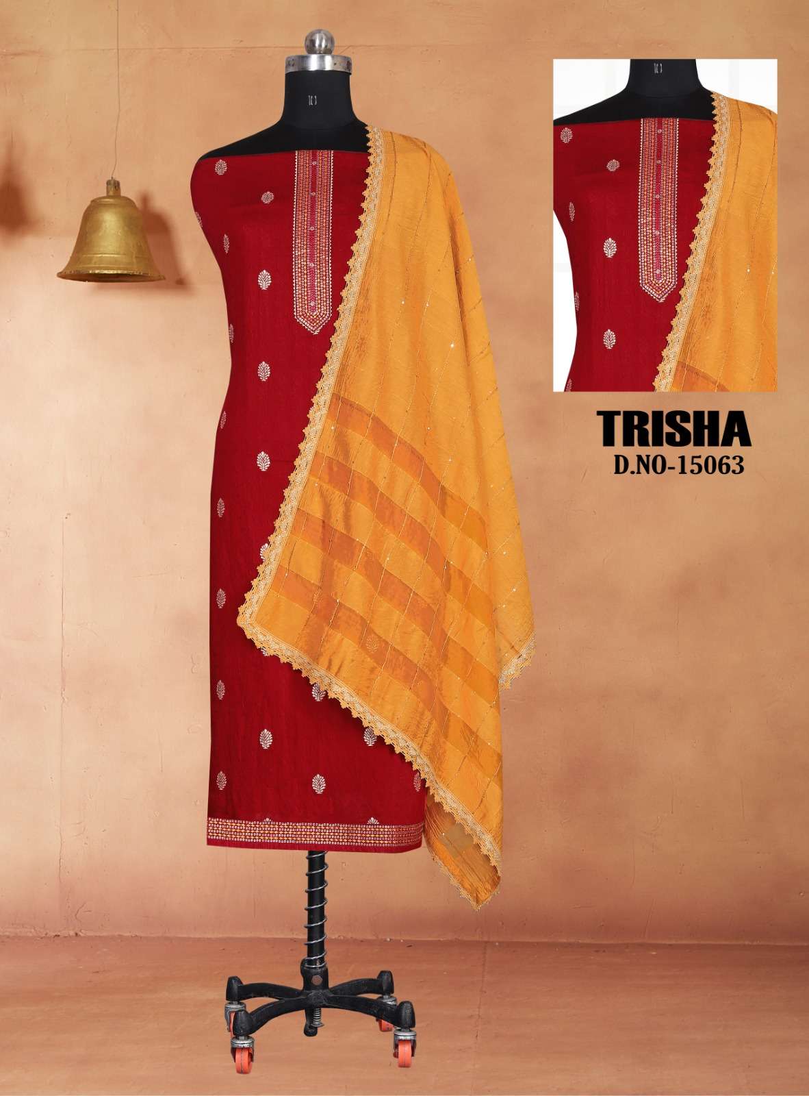 panch ratna trisha 15061-15064 series trendy designer dress material wholesaler surat 