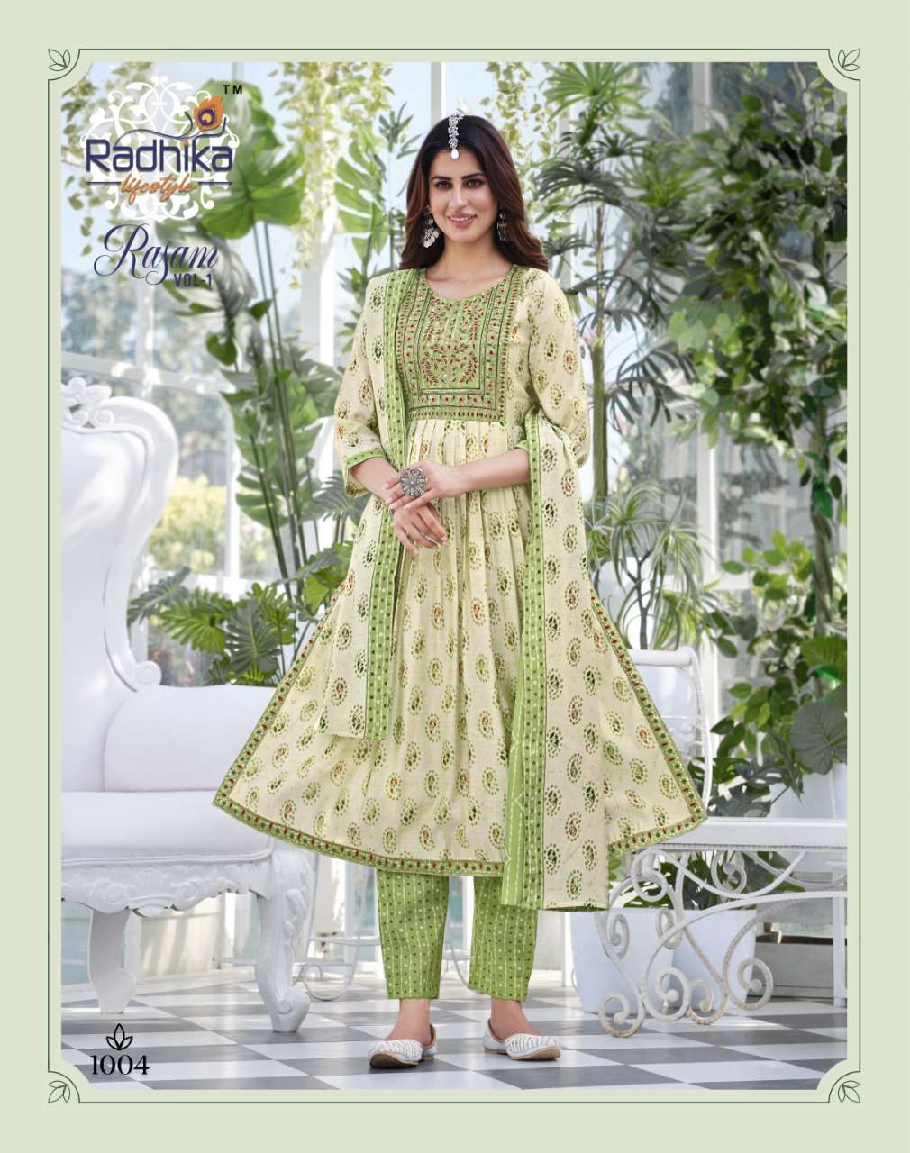 radhika lifestyle rasam vol-1 1001-1008 series trendy designer kurti catalogue wholesale price surat 