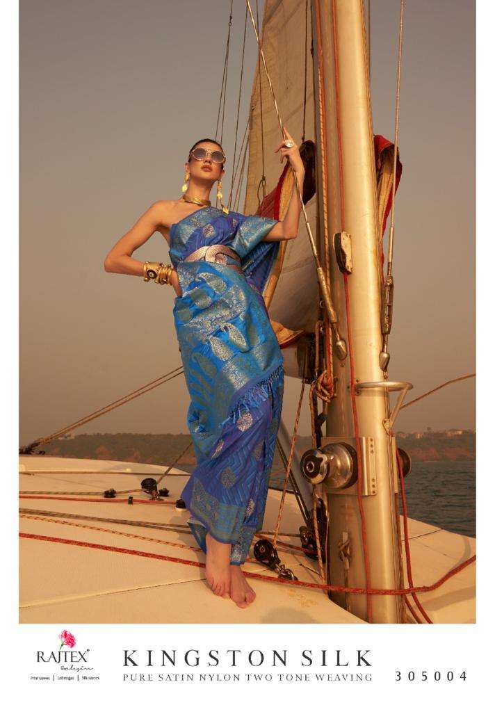 rajtex kingston silk 305001-305010 series exclusive designer saree catalogue wholesale price surat 