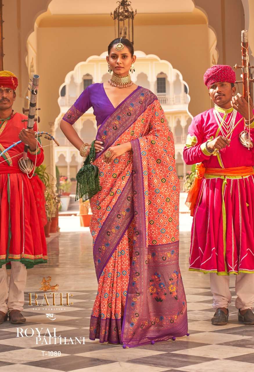 rewaa royal paithani 1076-1081 series exclusive designer saree catalogue online supplier surat