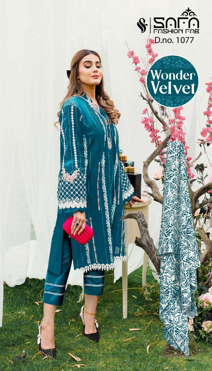 safa fashion fab 1077 series classy look designer pakistani salwar suits surat