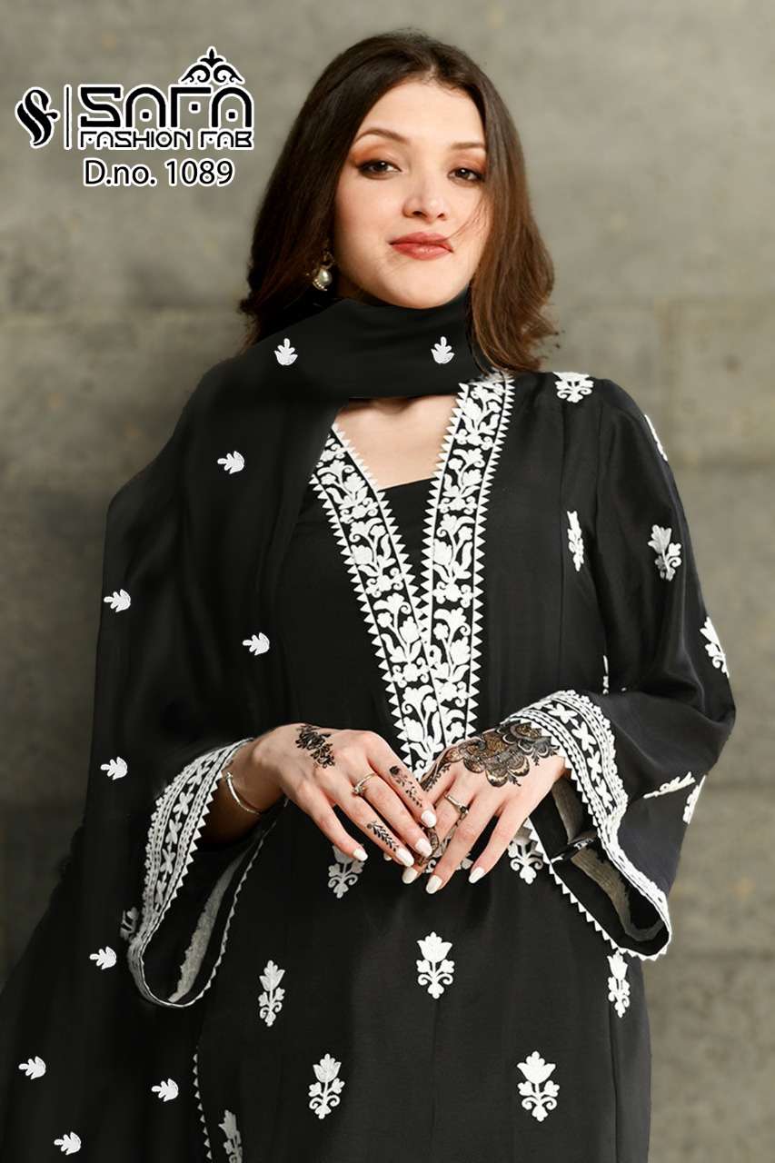 safa fashion fab 1089 series gorgeous look designer pakistani salwar suits collection online supplier surat