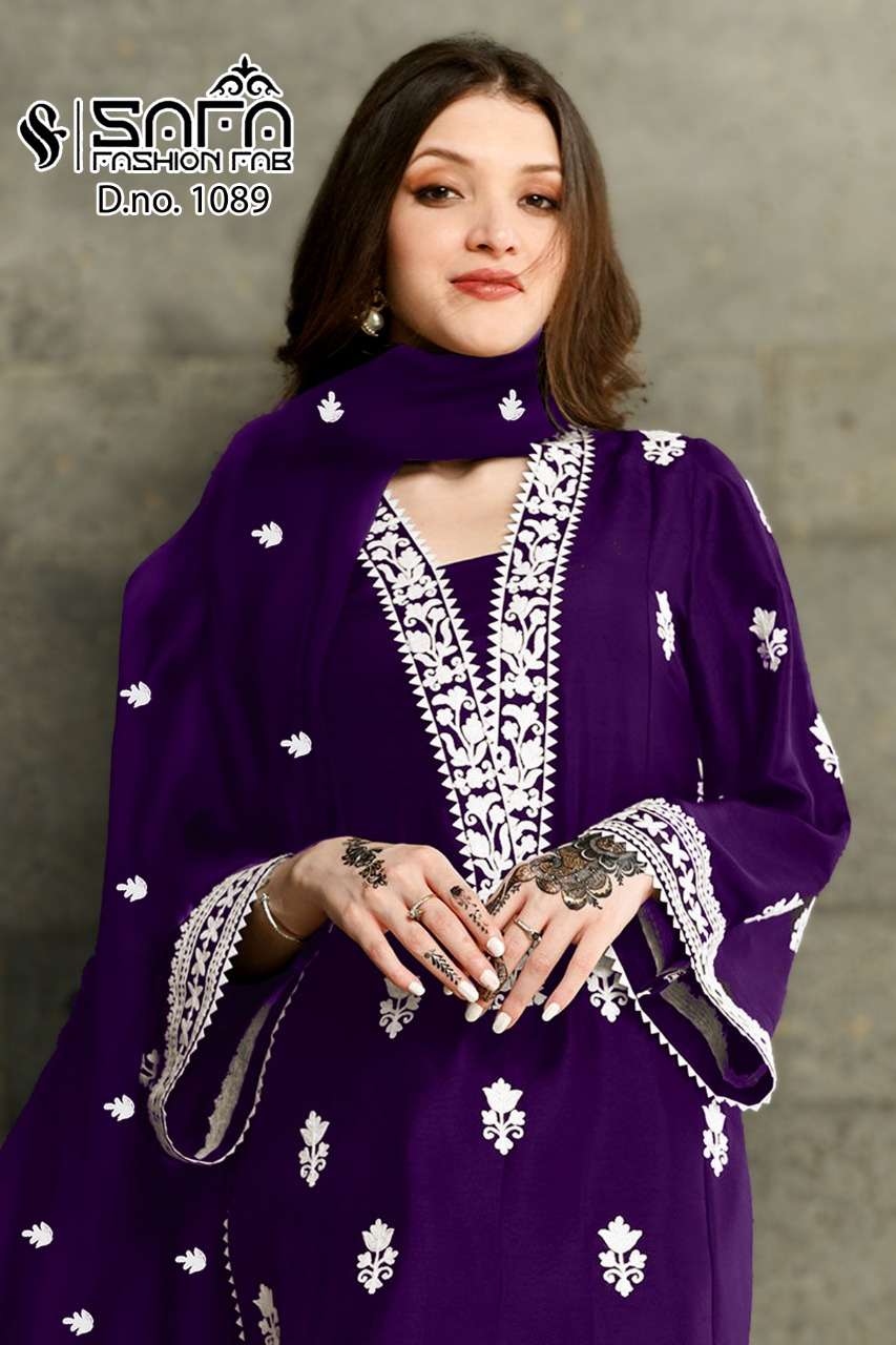 safa fashion fab 1089 series gorgeous look designer pakistani salwar suits collection online supplier surat