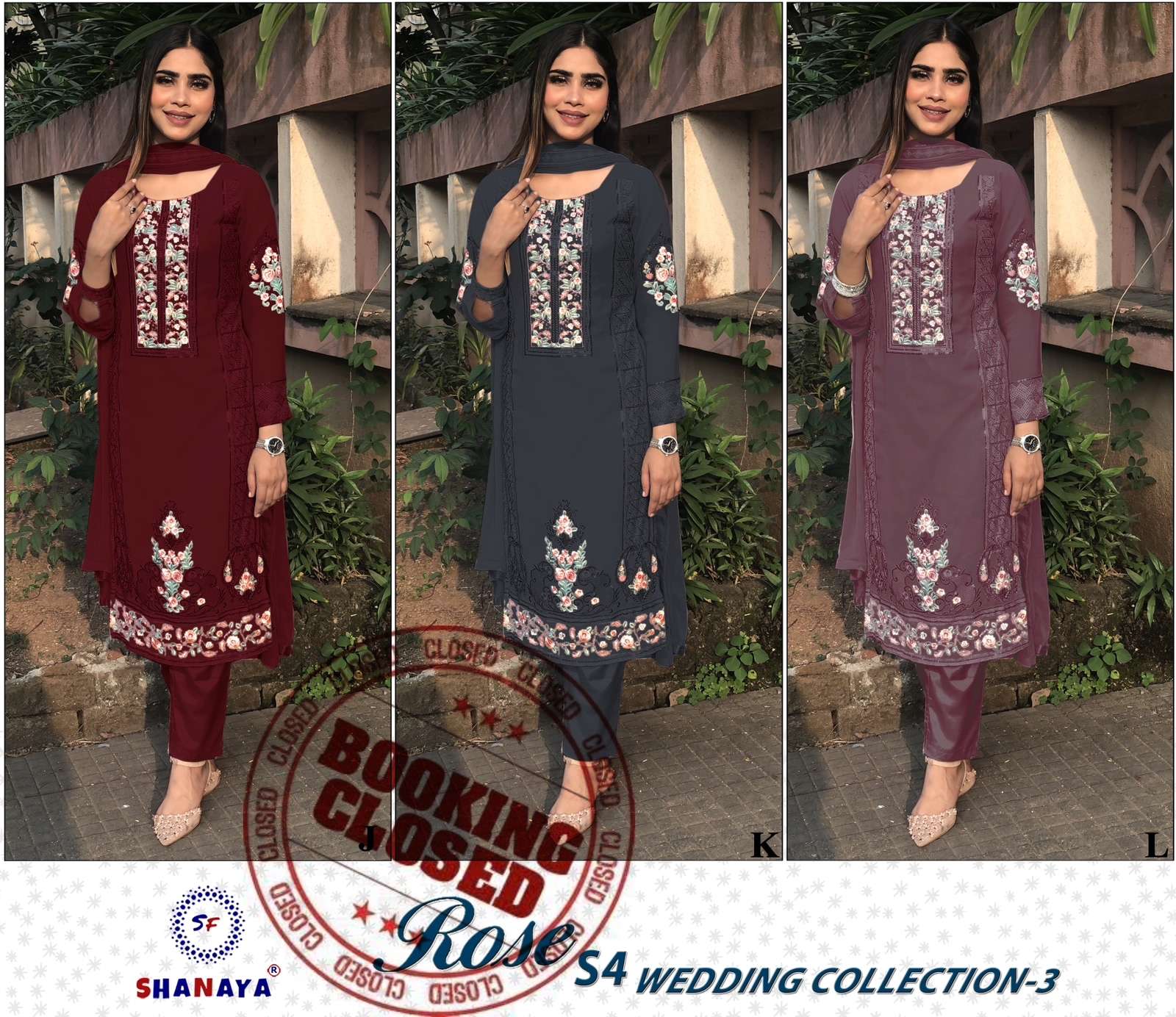 shanaya fashion rose s4 series fancy designer pakistani salwar kameez wholesale price surat 