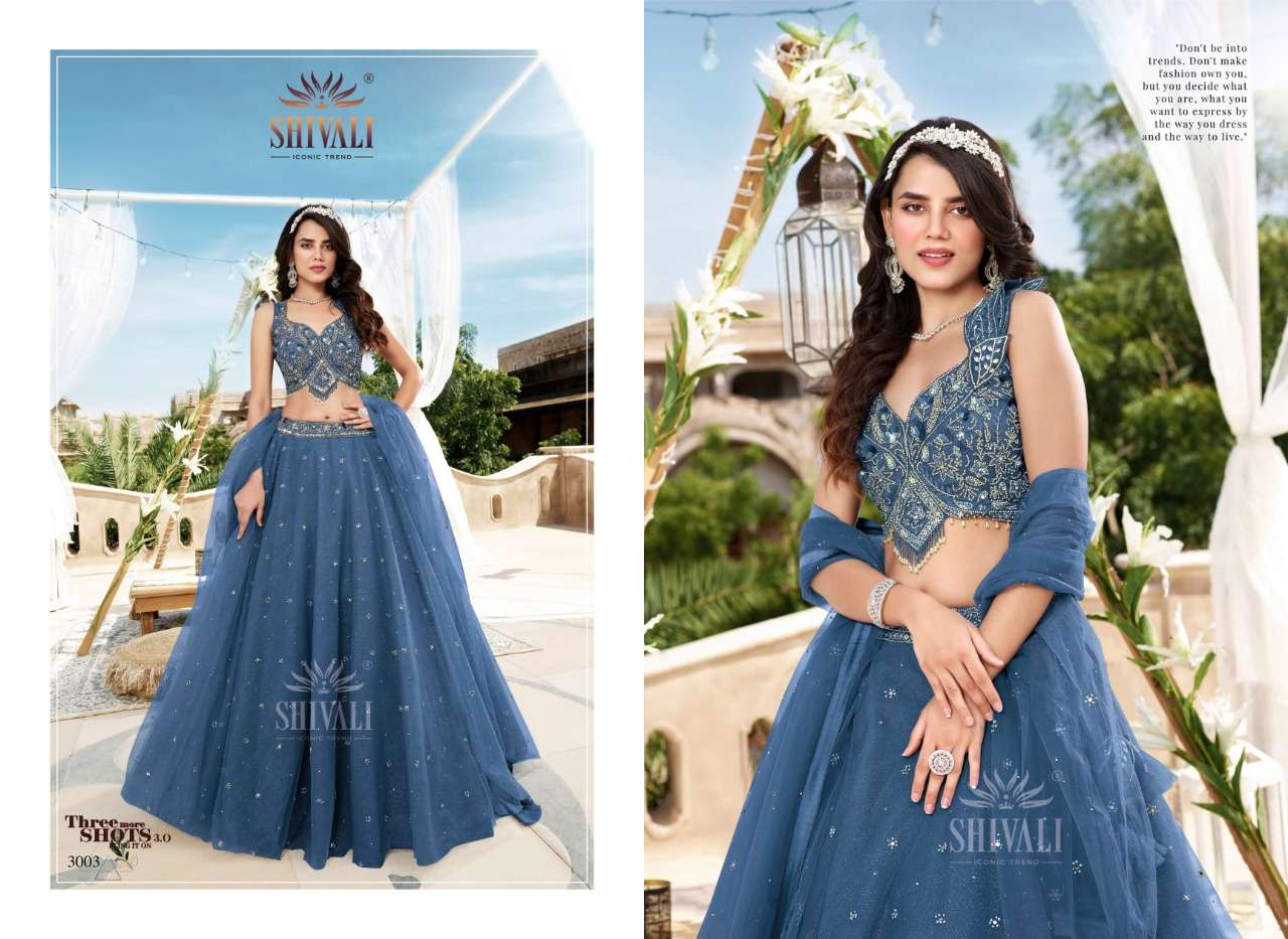 shivali three more shots 3001-3003 series exclusive designer readymade party wear gown wholesaler surat