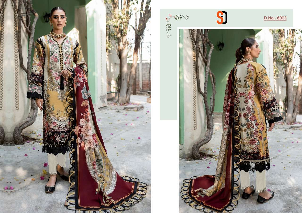 shraddha designer firdous vol-6 6001-6004 series pakistani salwar kameez online supplier surat 