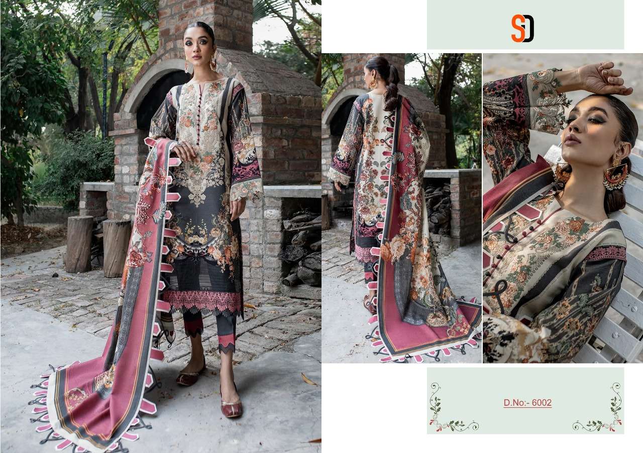 shraddha designer firdous vol-6 6001-6004 series unstitched designer salwar kameez pratham exports 