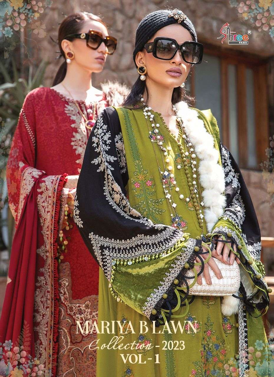 shree fab maria b lawn vol-1 2499-2505 series ustich designer pakistani salwar kameez wholesaler surat 