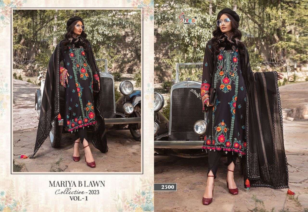shree fab maria b lawn vol-1 stylish designer pakistani salwar kameez surat 