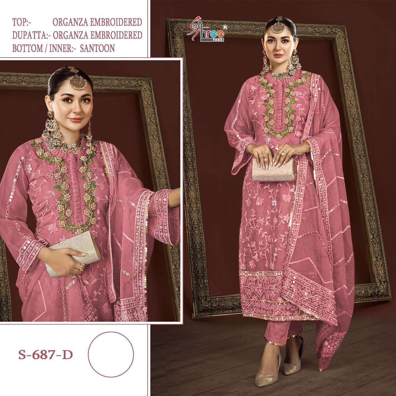 shree fabs 687 series function special designer pakistani suits manufacturer surat 