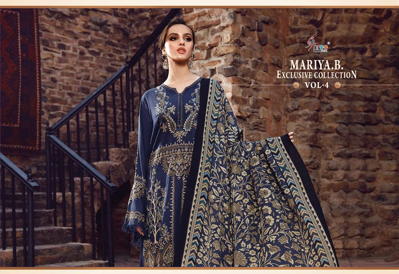 shree fabs maria b vol-4 2491-2498 series fancy designer pakistani salwar kameez wholesaler surat