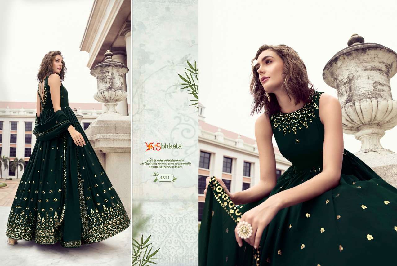 shubhkala flory vol-26 4811-4817 series stylish designer look designer party wear gown new catalogue surat 