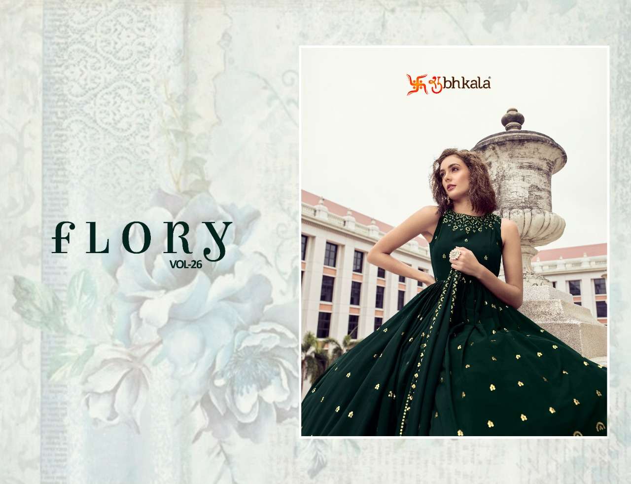 shubhkala flory vol-26 4811-4817 series stylish designer look designer party wear gown new catalogue surat 
