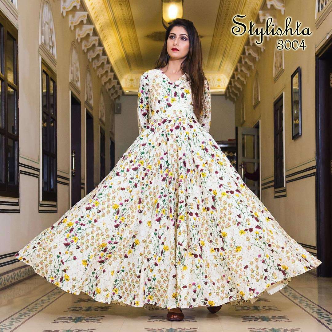 stylishta stylishta 3001-3004 series trendy designer gown catalogue online supplier surat 