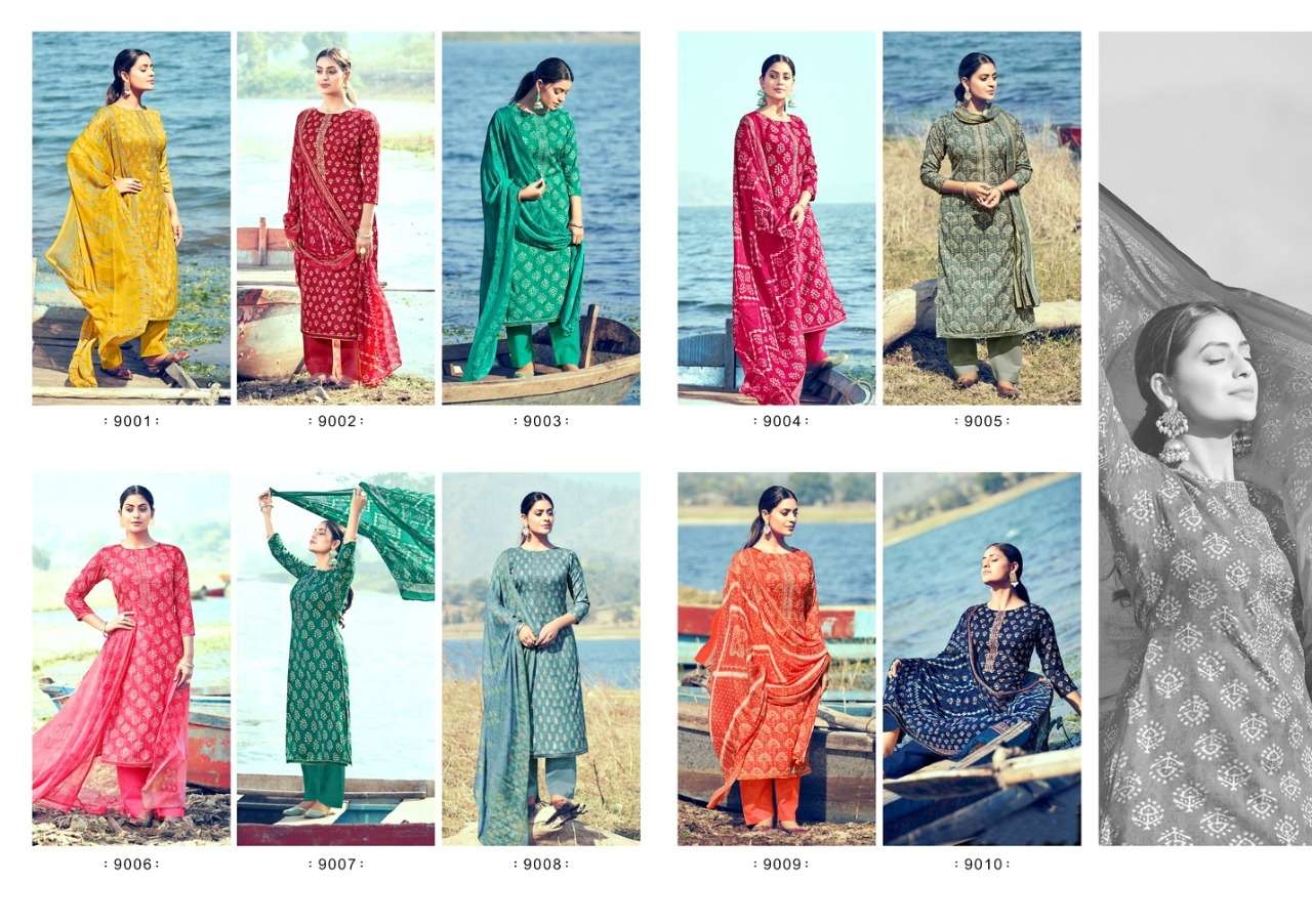suryajyoti soni kudi vol-9 9001-9010 series cotton salwar kameez online supplier surat 