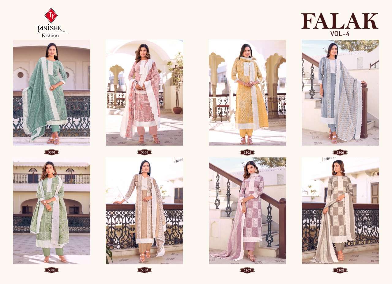 tanishk fashion falak vol-4 5301-5308 series trendy designer salwar kameez wholesale price surat 