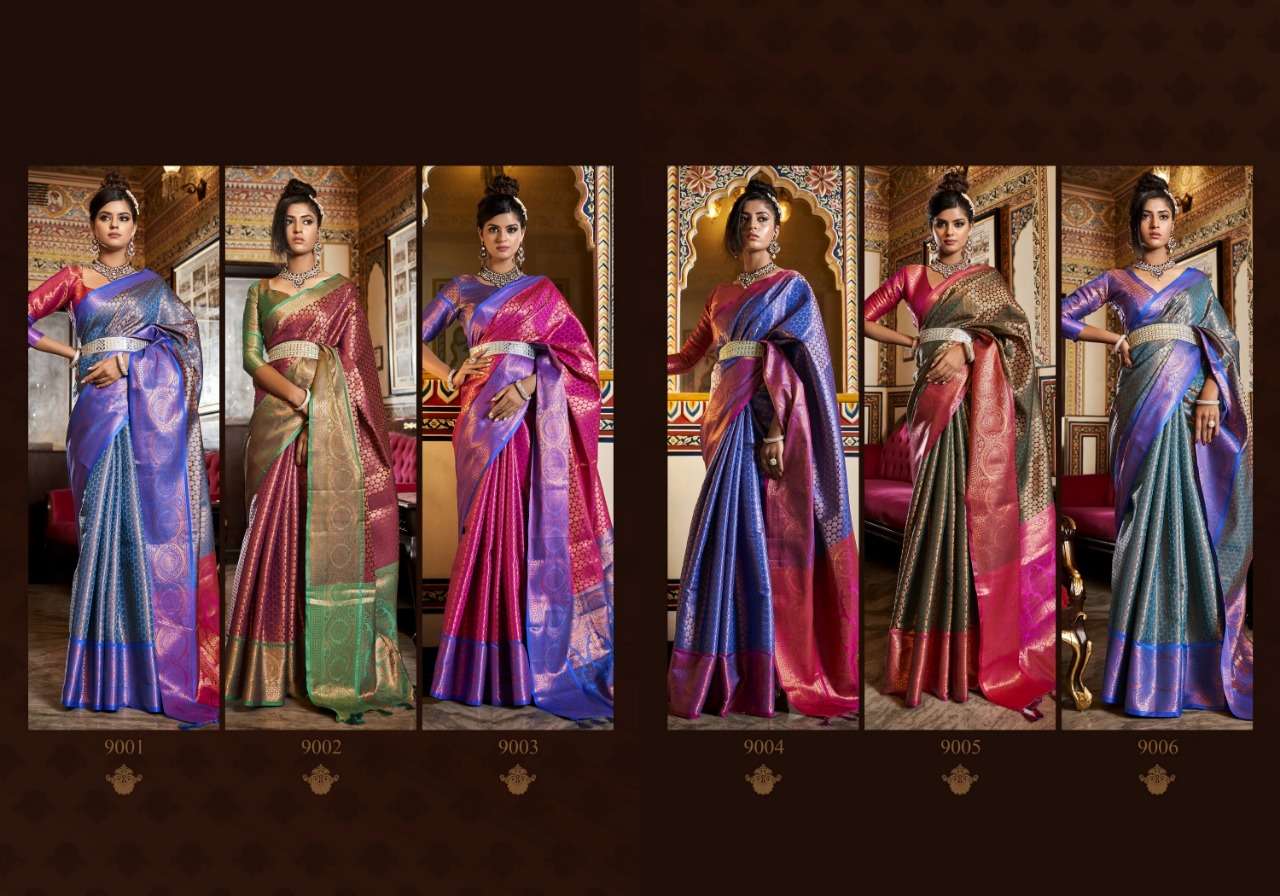 the fabrica sravanam 9001-9006 series exclusive designer saree catalogue online price surat
