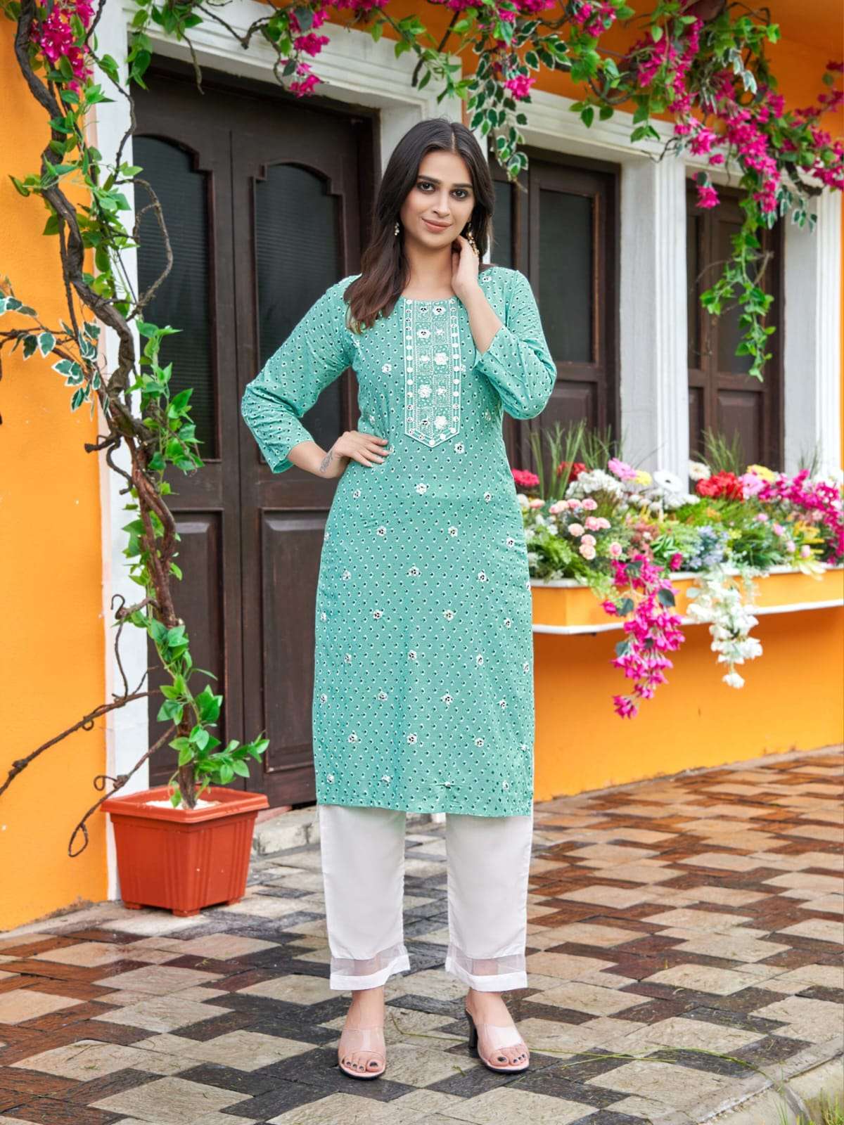 tips and tops satrangi vol-3 trendy designer kurti with pant catalogue online supplier surat 