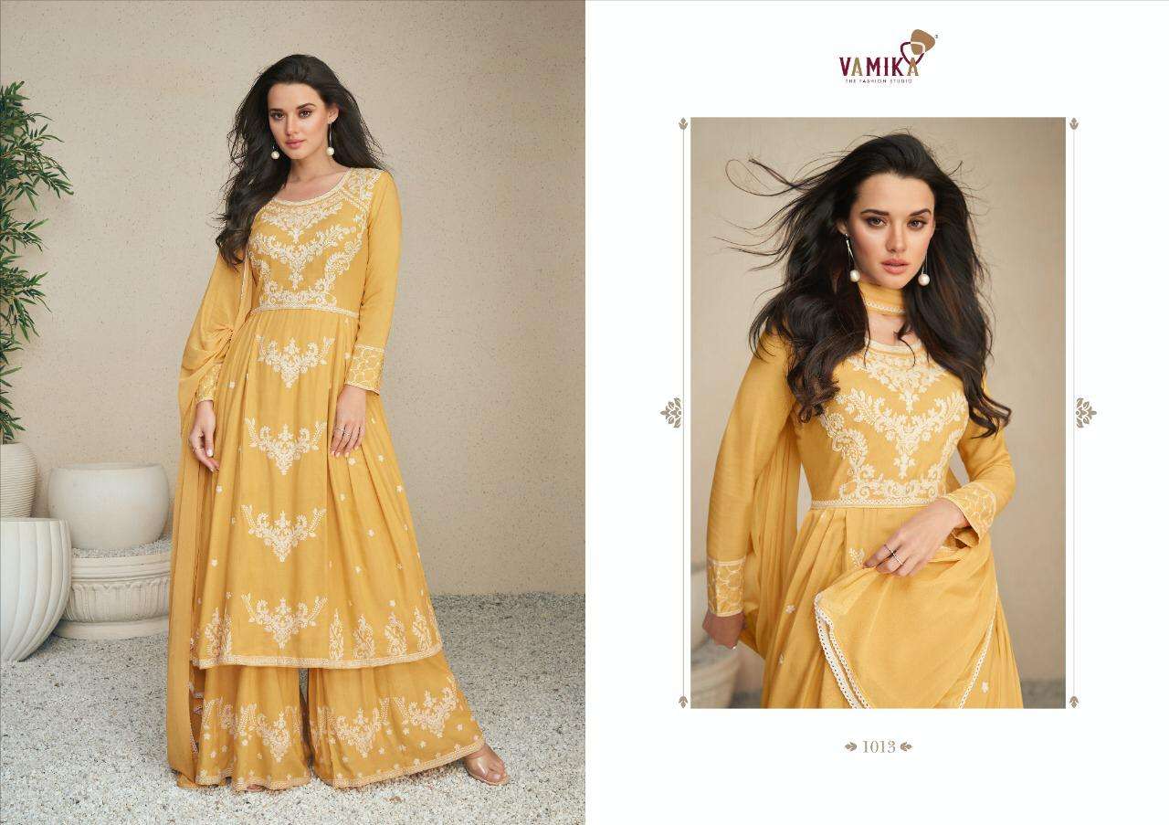 vamika lakhnavi vol-5 1013-1018 series rayon designer party wear collection online dealer surat 