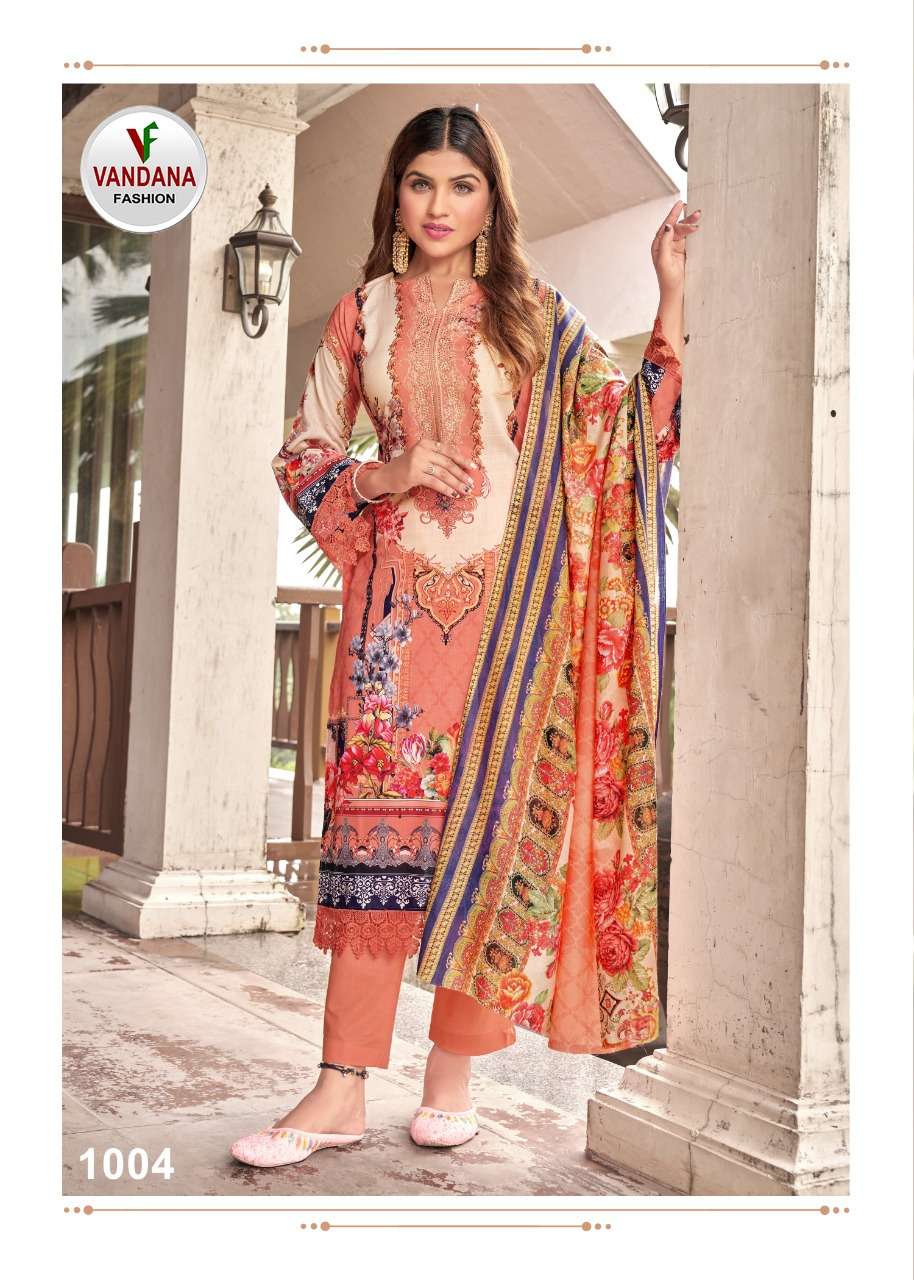 vandana fashion mumtaz vol-1 1001-1010 series cotton designer salwar kameez wholesale price surat 