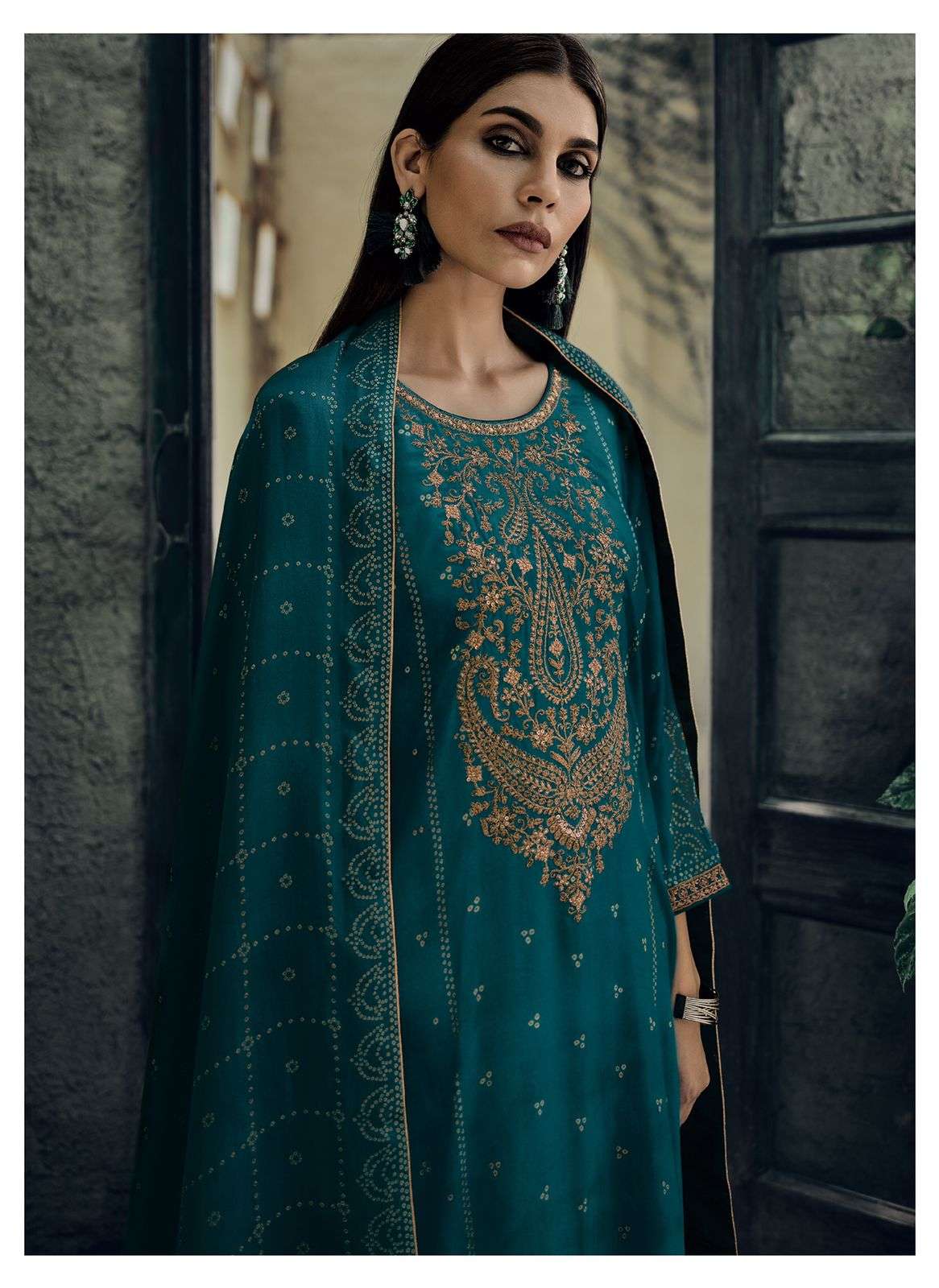 varsha fashion tradition 01-06 series viscose organza designer salwar suits exporter surat 