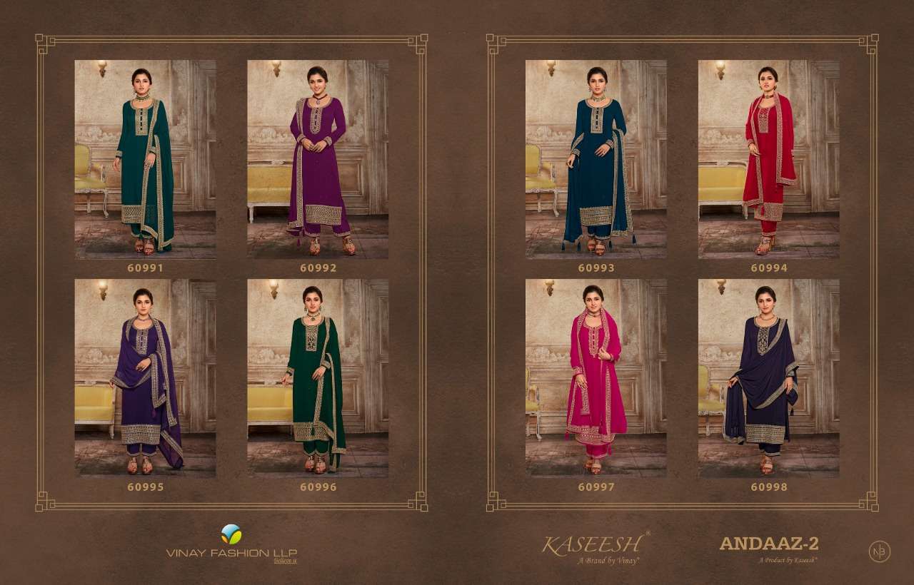 vinay fashion andaaz vol-2 60991-60998 series function special designer salwar kameez wholesaler surat 