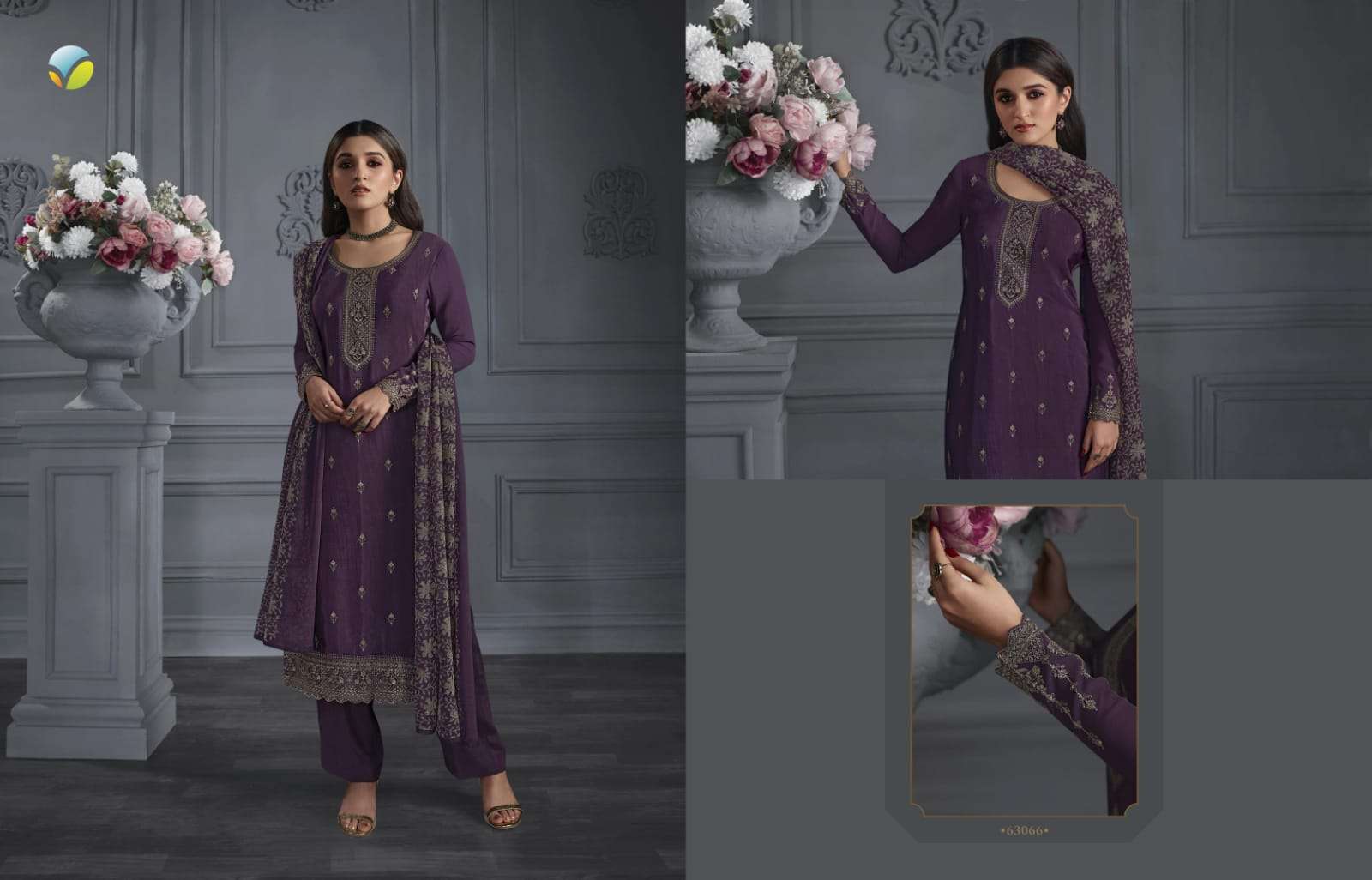 vinay fashion royal crepe vol-42 63061-63070 series stylish designer dress material online dealer surat 