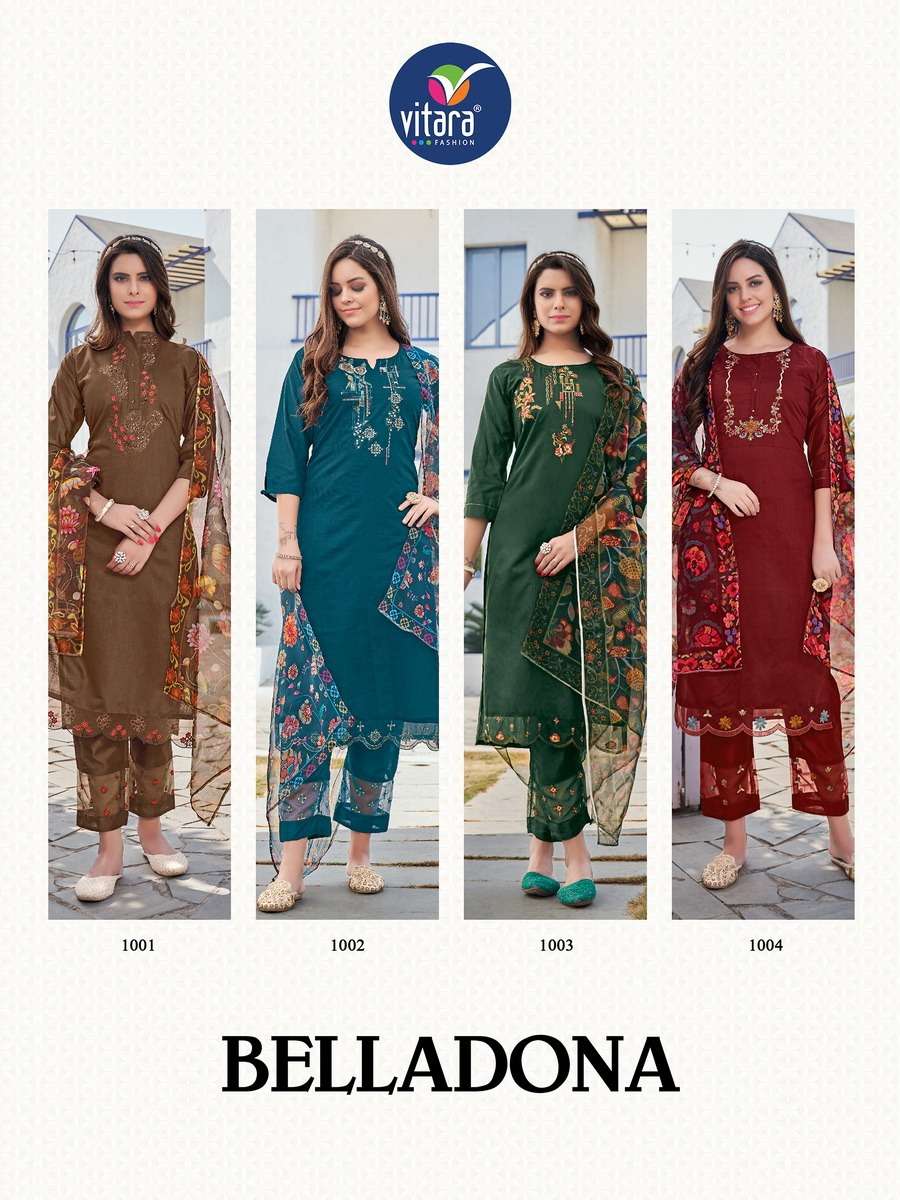 vitara fashion belladona 1001-1004 series fancy designer kurti catalogue wholesale price surat 