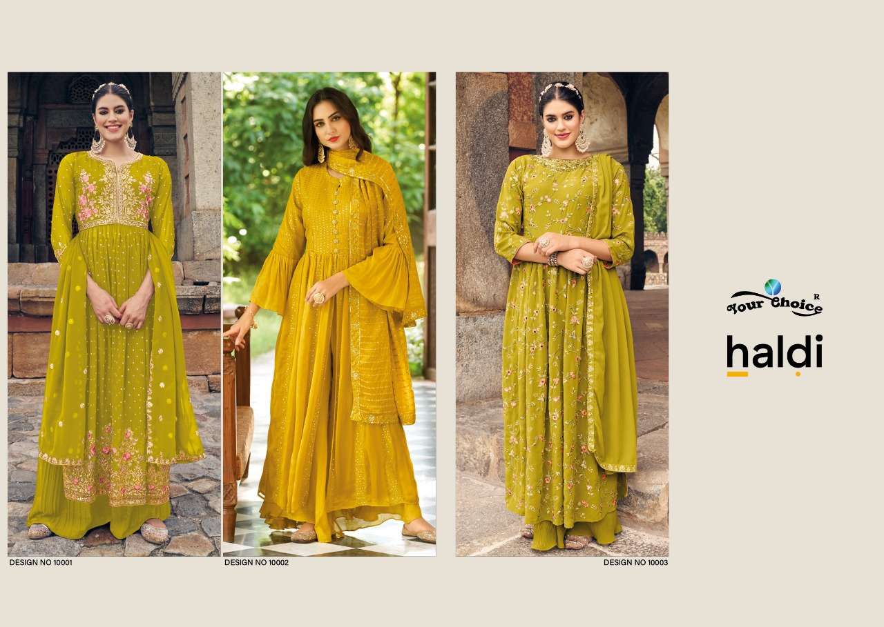 your choice haldi 10001-10004 series function special designer salwar suits wholesale price surat 