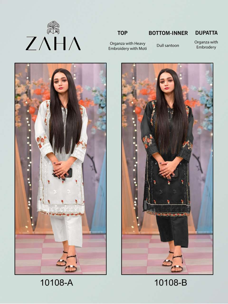 zaha 10108 series trendy designer salwar kameez manufacturer in surat
