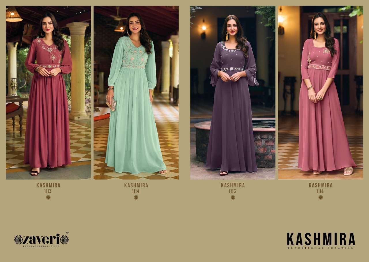 zaveri kashmira 1113-1116 series latest designer party wear dress collection wholesale price 