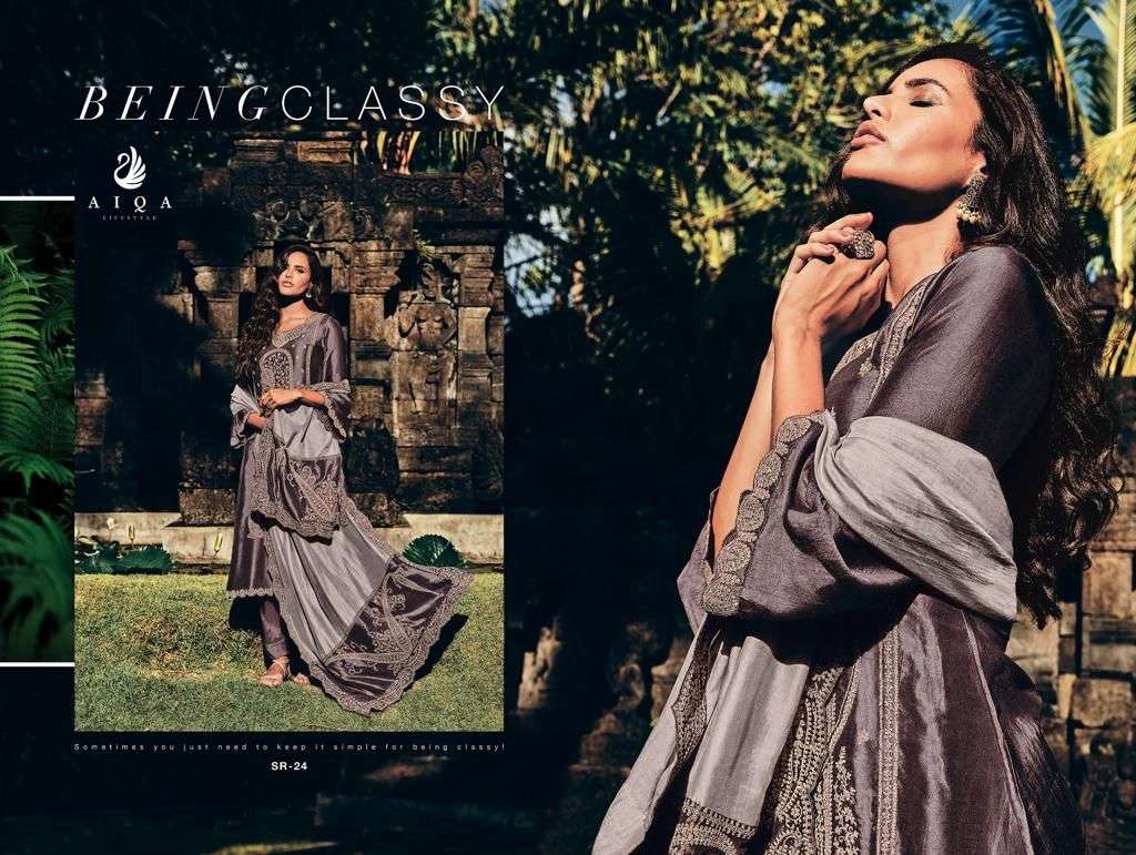 aiqa lifestyle saira 21-26 series exclusive designer salwar suits catalogue wholesale price surat 