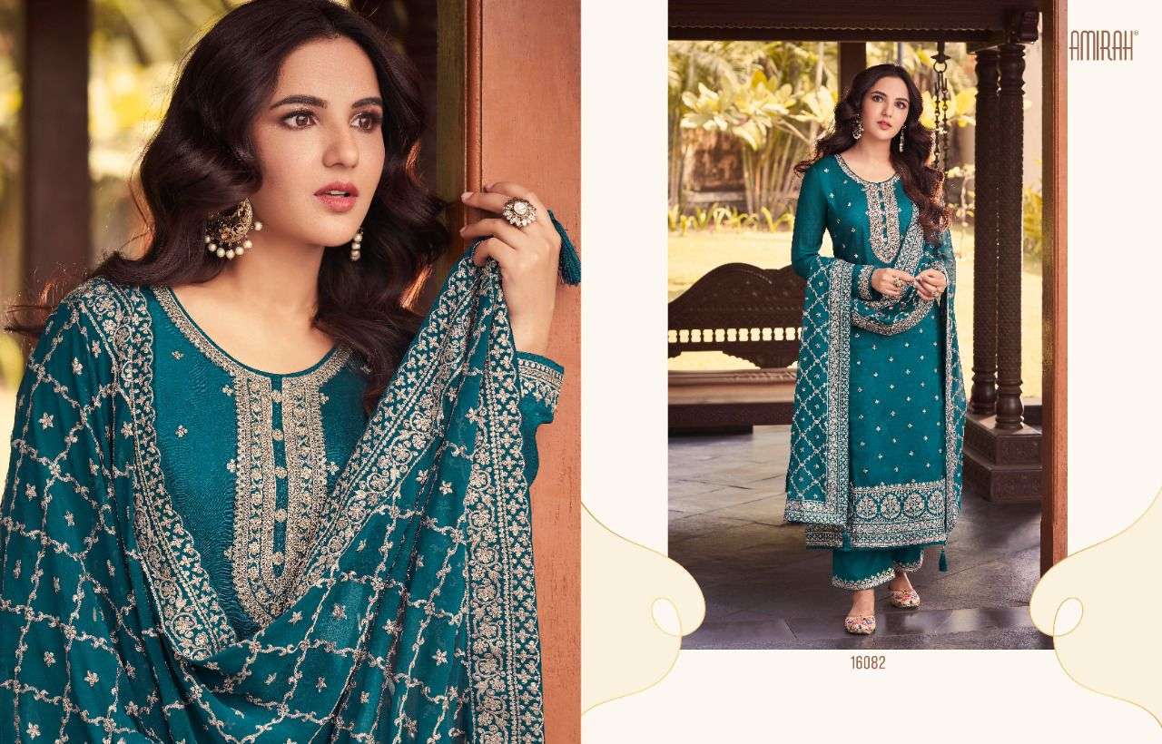 amirah rutaba 16081-16086 series stylish look designer party wear salwar suits catalogue wholesaler surat 