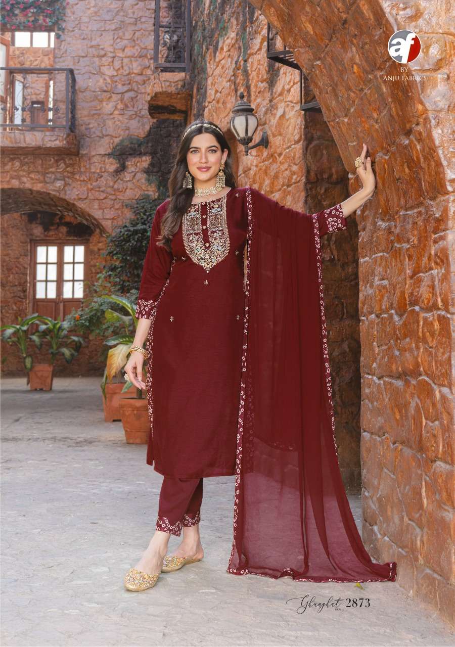 anju fabrics ghunghat vol 8 2871 28-76 series exclusive designer kurtis catalogue wholesaler surat 