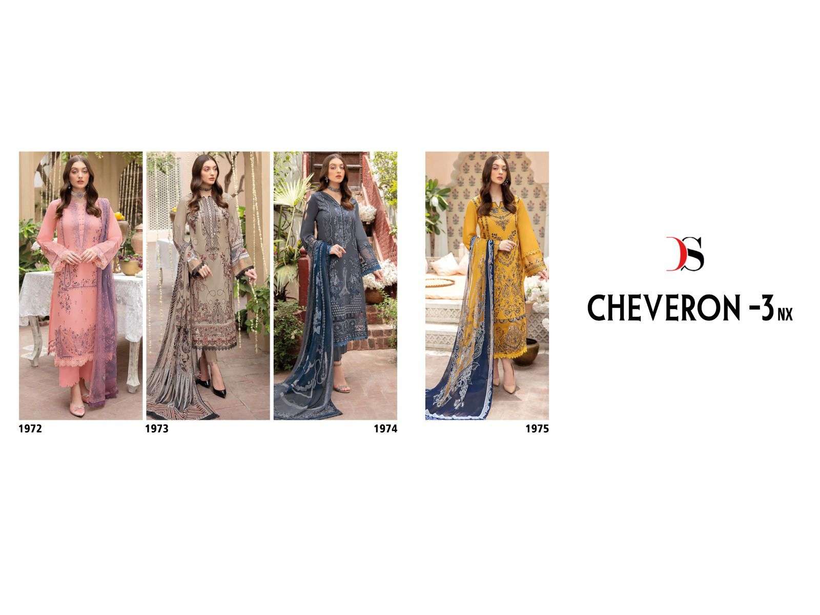 deepsy suits cheveron vol-3 nx 1972-1975 series pure cotton designer pakistani salwar suits new catalogue surat 