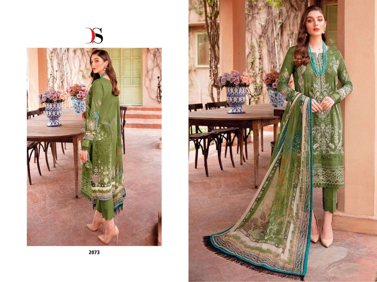 deepsy suits cheveron vol-6 2071-2077 series unstitched designer pakistani salwar suits wholesaler surat 