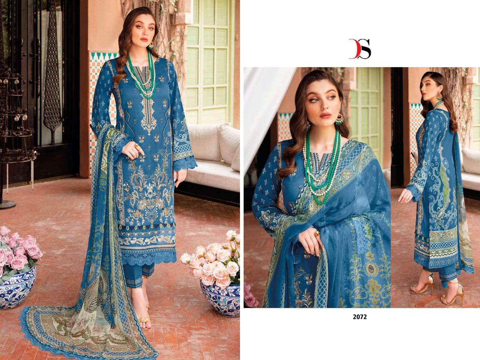 deepsy suits cheveron vol-6 2071-2077 series unstitched designer pakistani salwar suits wholesaler surat 