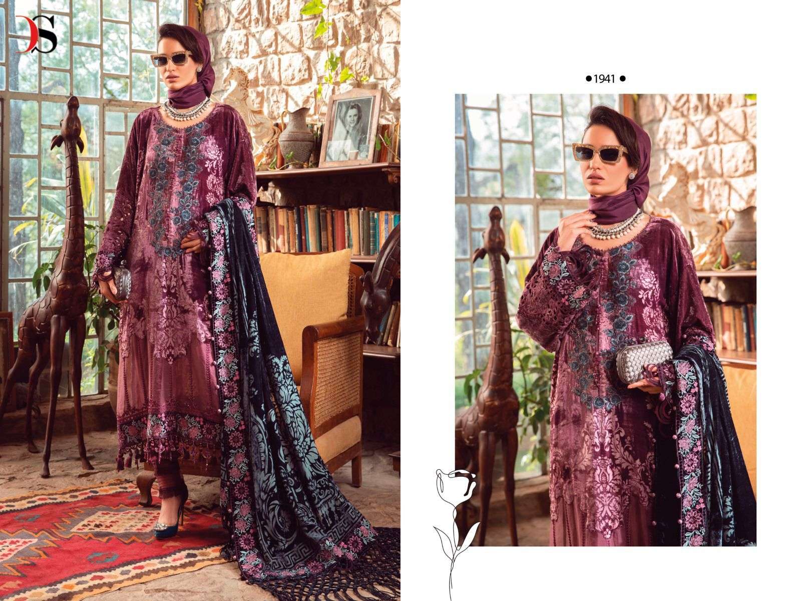 deepsy suits maria b lawn vol-22 nx 1941-1945 series stylish designer pakistani salwar suits surat 