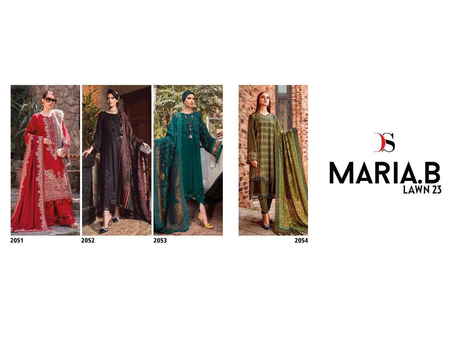 deepsy suits maria b lawn vol-23 2051-2054 series rayon cotton designer pakistani salwar suits manufacturer surat 