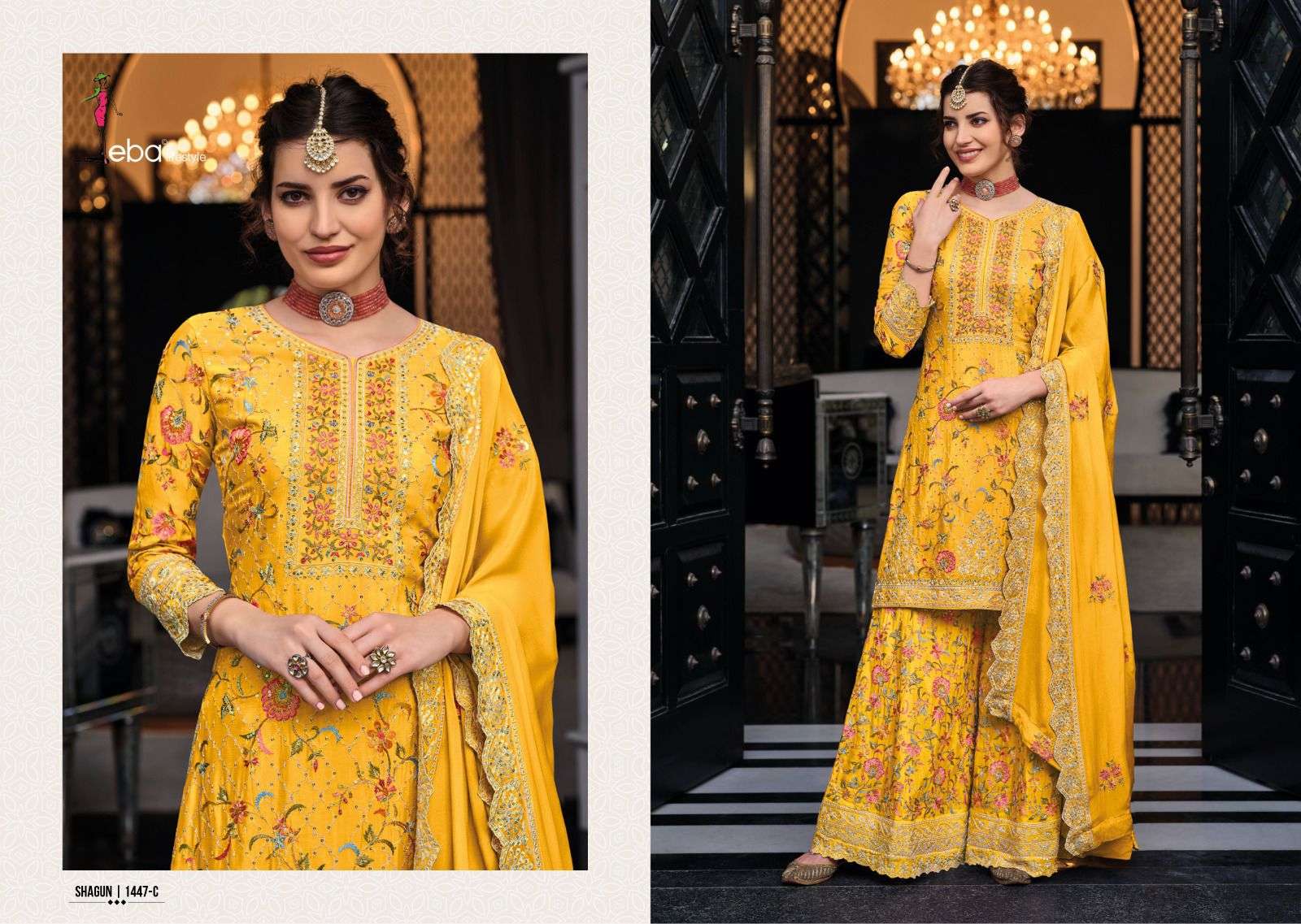 eba lifestyle shagun color edition vol-5 1447 series function special designer salwar kameez catalogue surat 