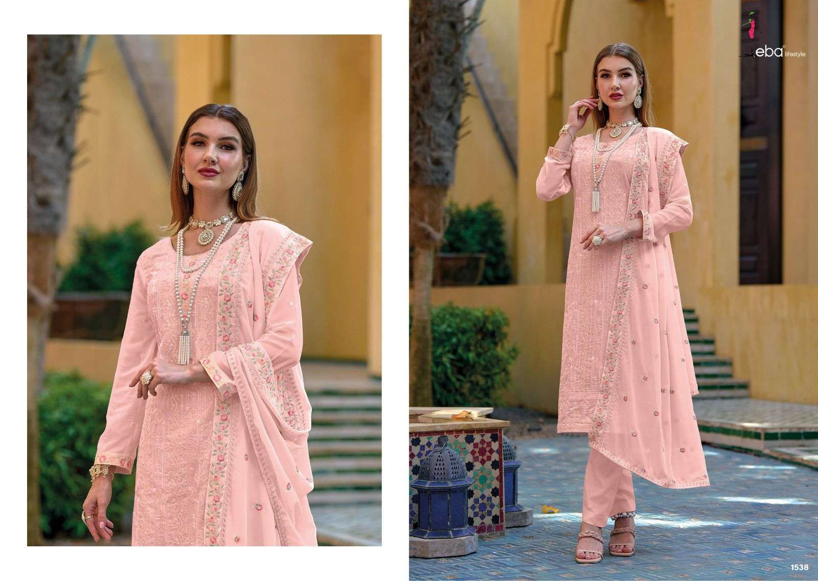 eba lifestyle sisa vol-2 1535-1538 series stylish designer party wear salwar suits design 2023 
