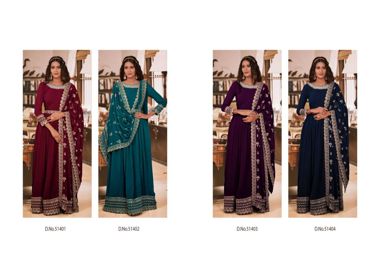 fiona fashion pakiza 51401-51404 series stylish designer party wear dress catalogue latest collection surat 