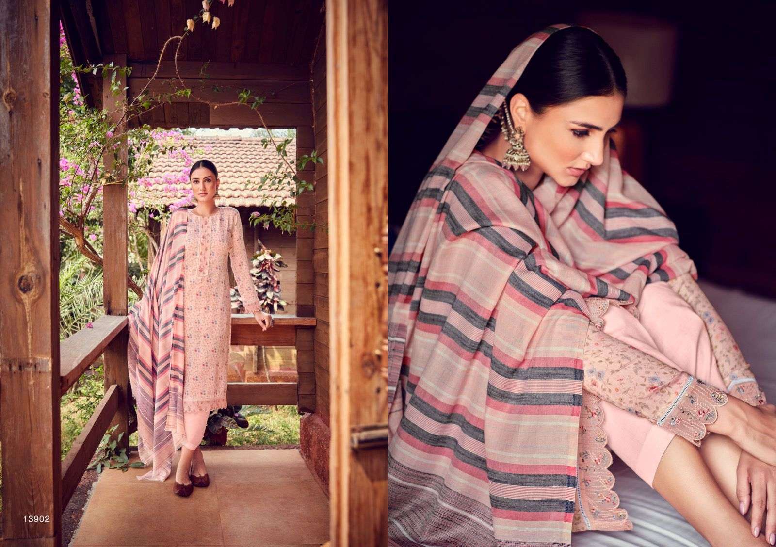 gull jee miza 13901-13906 series pakistani style designer salwar kameez catalogue in india 