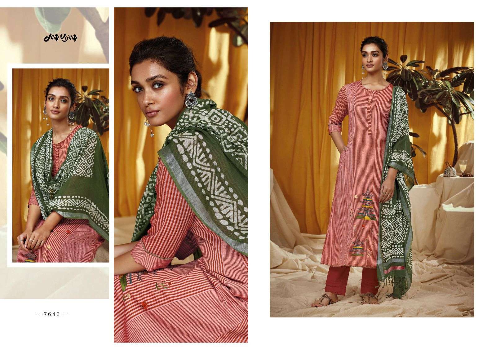 jayvijay numaish 7641-7646 series indian designer salwar kameez catalogue exporter surat 