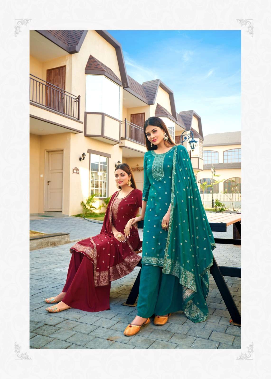 kalarang devanshi 10461-10466 series indian designer salwar kameez catalogue online dealer surat