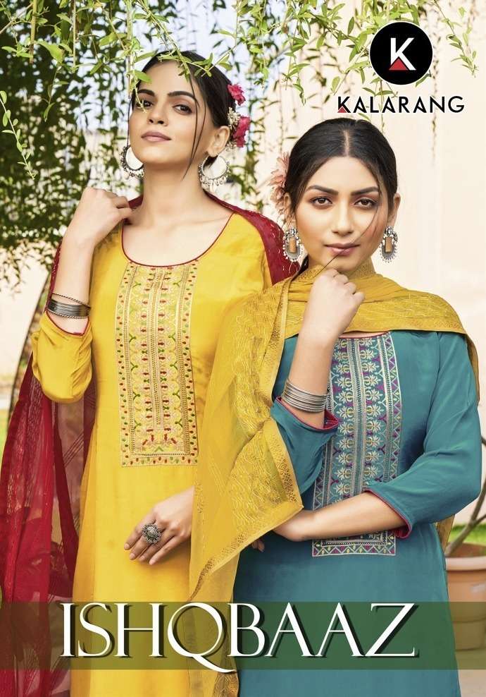 kalarang ishqbazz 10181-10184 series stylish designer salwar kameez catalogue wholesale price surat 
