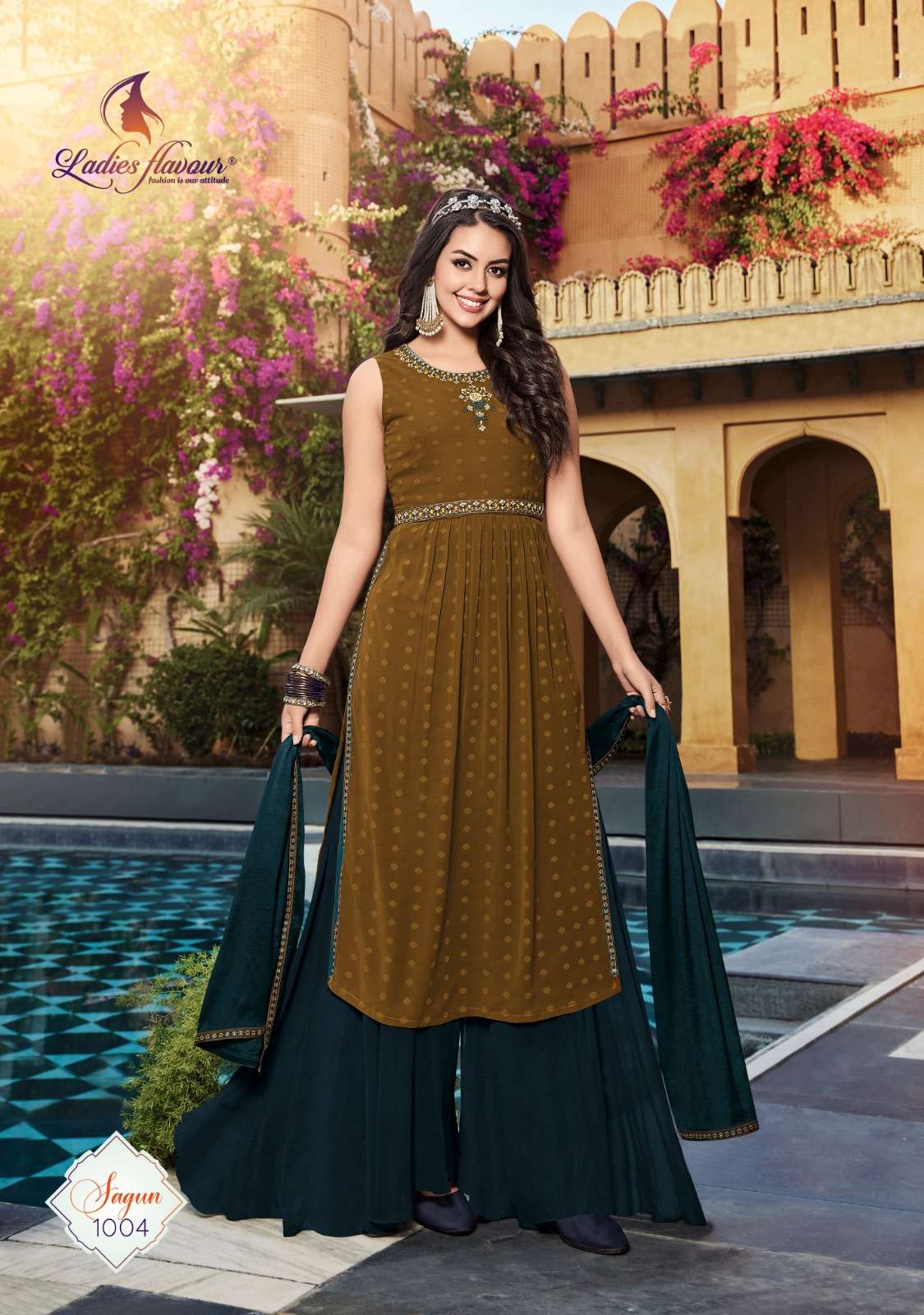 ladies flavour sagun 1001-1004 series exclusive desrigner dress for women latest collection  