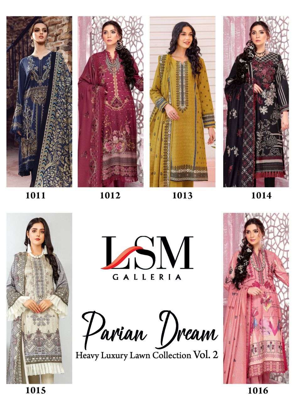 lsm galleria parian dream vol-2 1011-1016 series fancy designer salwar kameez catalogue exporter surat 
