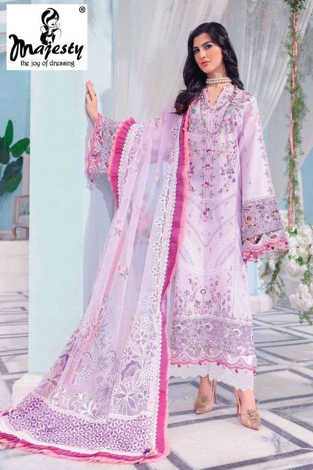majesty cheveron lawn vol-2 4001-4005 series cotton designer pakistani salwar kameez catalogue wholesaler surat 