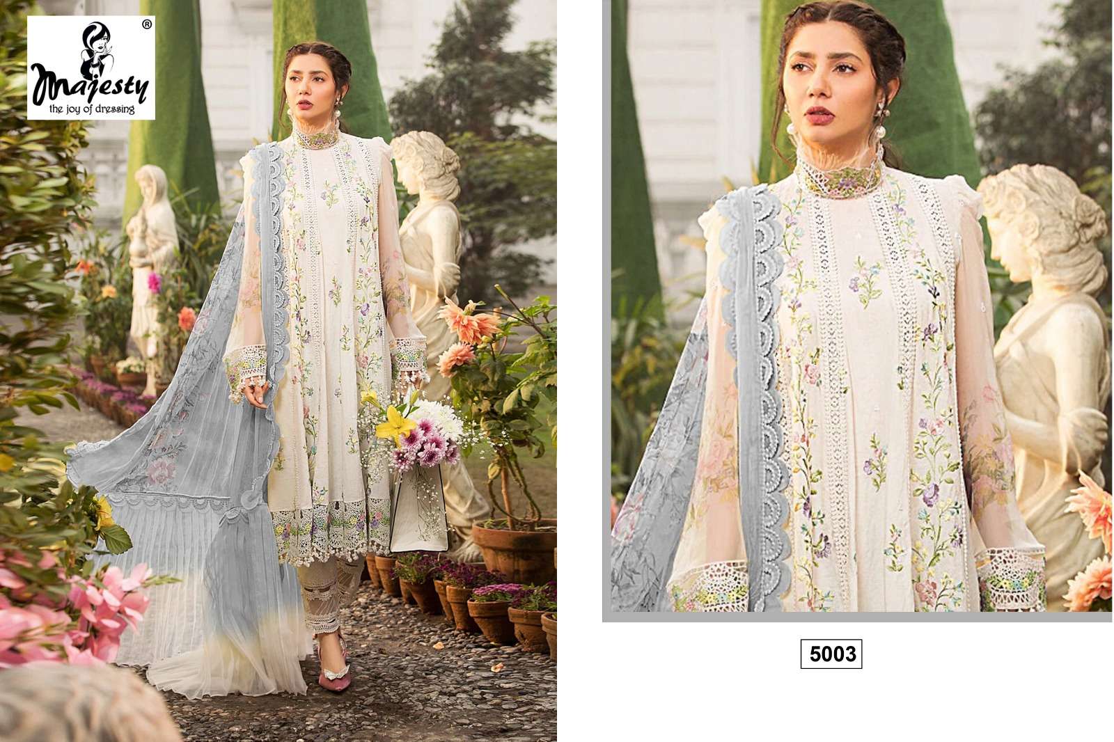 majesty maria super hit 5001-5004 series fancy designer pakistani swalwar kameez wholesaler surat 